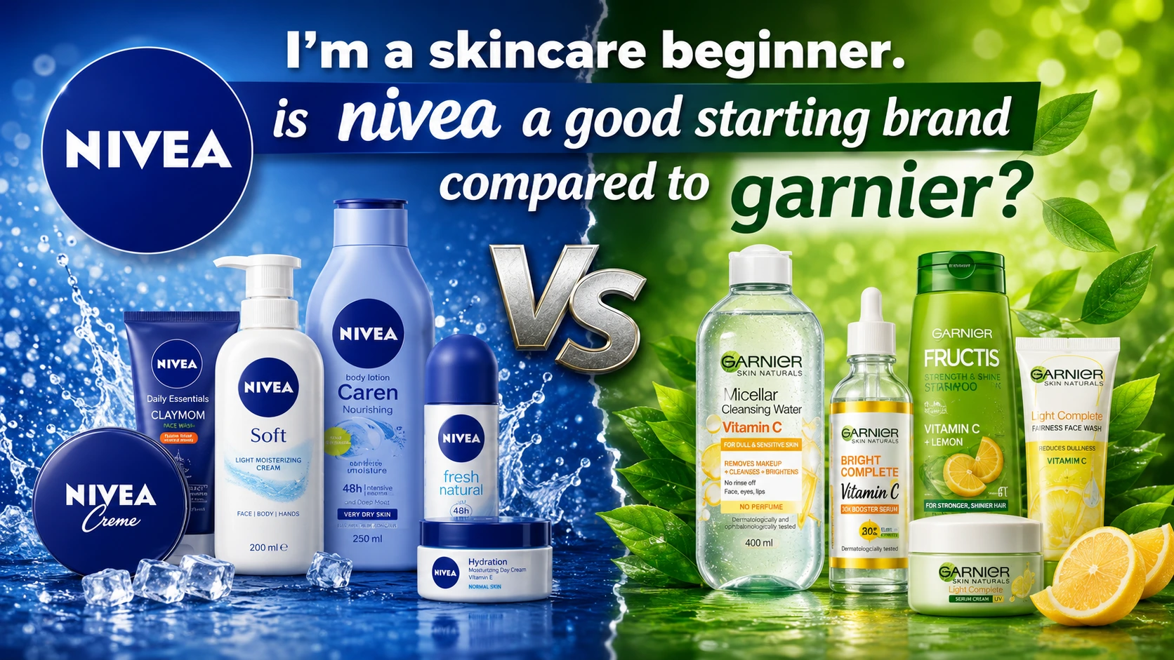 I'm a skincare beginner. is nivea a good starting brand compared to garnier?